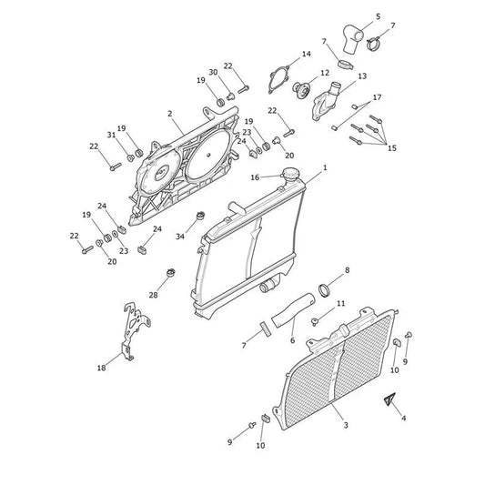 Radiateur, Ventilateur et Thermostat Rocket 3 Storm GT Micro-Fiche