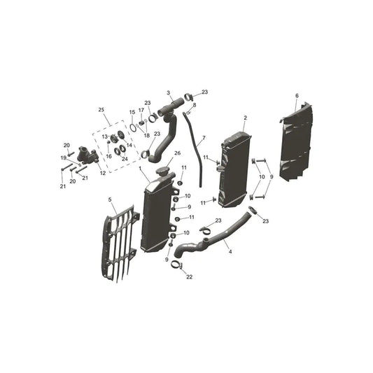 Radiateur, Ventilateur et Thermostat TF 250-X VIN à partir de CF3825 Micro-Fiche