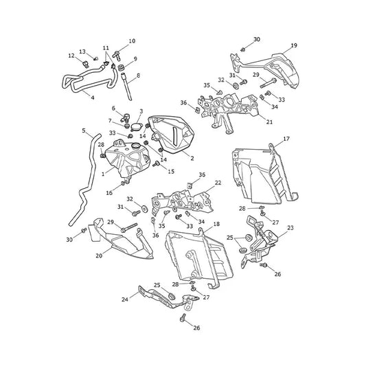Système Refroidissement Chassis Tiger 1200 GT Pro (VIN à partir de AV5527)