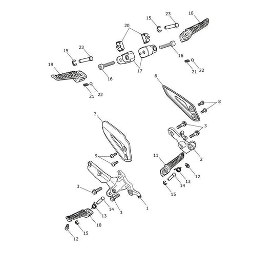 Repose Pieds et Platines Speed Twin 1200 RS Micro-Fiche