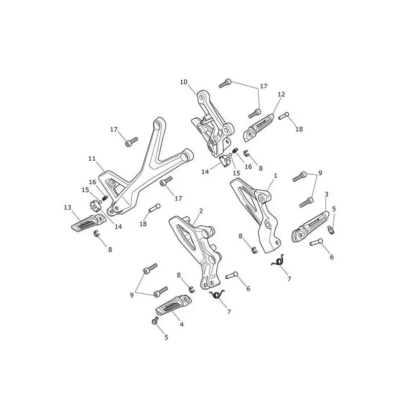 Repose Pieds et Platines Tiger Sport 800 Micro-Fiche