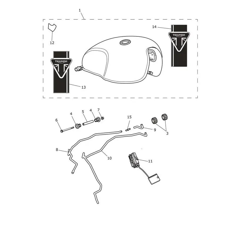Réservoir Carburant Aluminium Silver Speed Twin 900 VIN à partir de CB9310 Micro-Fiche