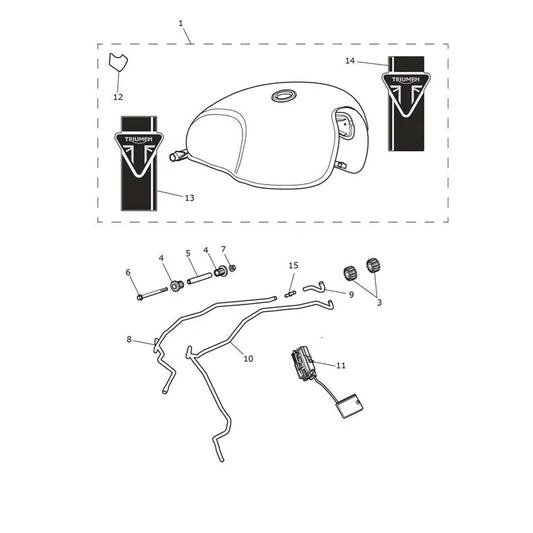 Réservoir Carburant Aluminium Silver Speed Twin 900 VIN à partir de CB9310 Micro-Fiche