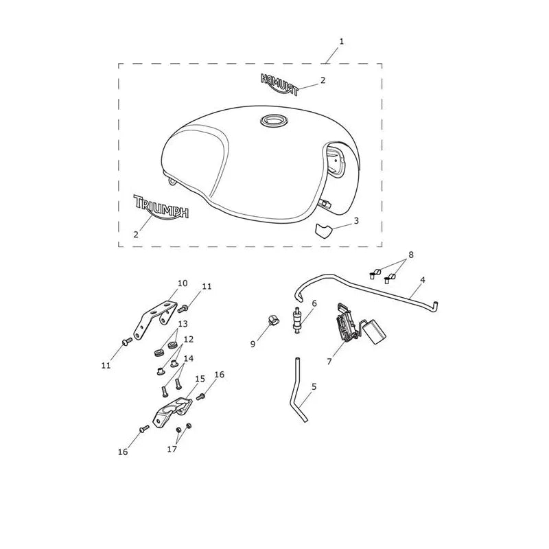 Réservoir Carburant Bonneville Bobber VIN jusqu'au AC1195 Micro-Fiche