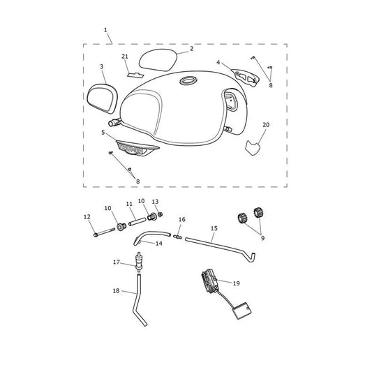 Réservoir Carburant Bonneville T120 VIN AC6130 à CL9402 Micro-Fiche