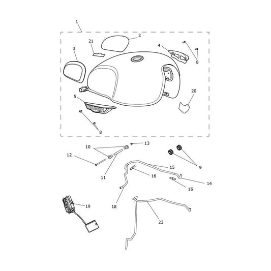 Réservoir Carburant Bonneville T120 VIN à partir de CL9403 Micro-Fiche