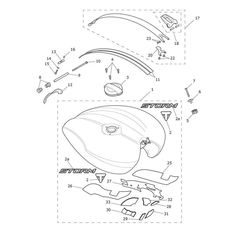 Réservoir Carburant Rocket 3 Storm R Micro-Fiche