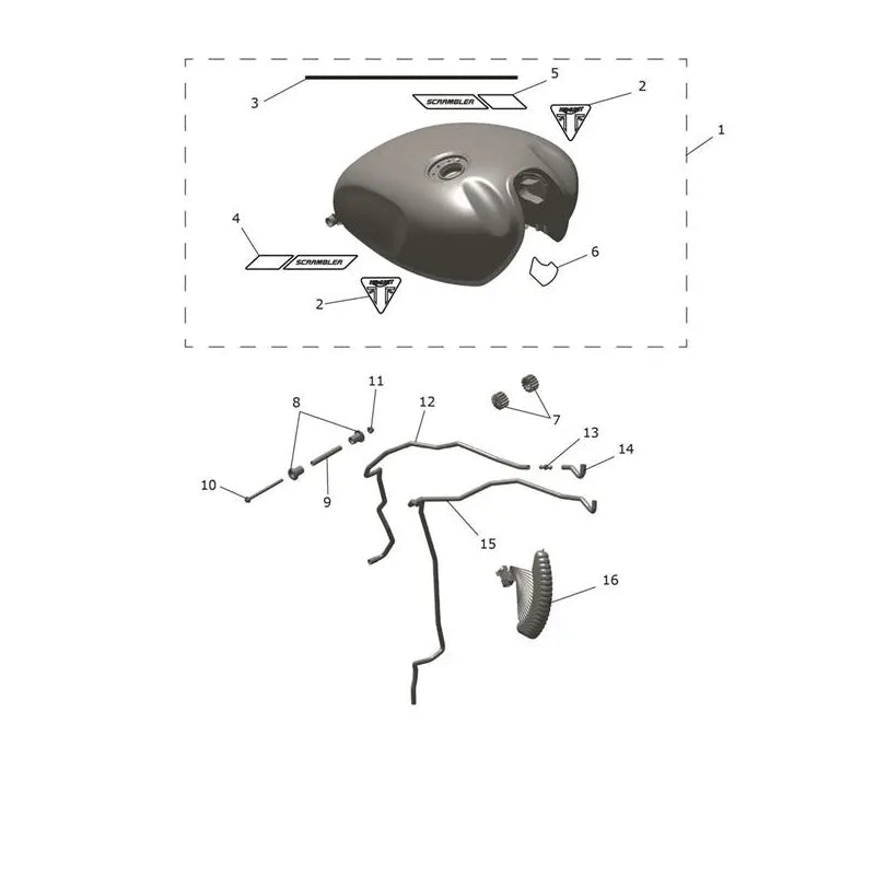 Réservoir Carburant Scrambler 900 VIN à partir de CM9964 Micro-Fiche
