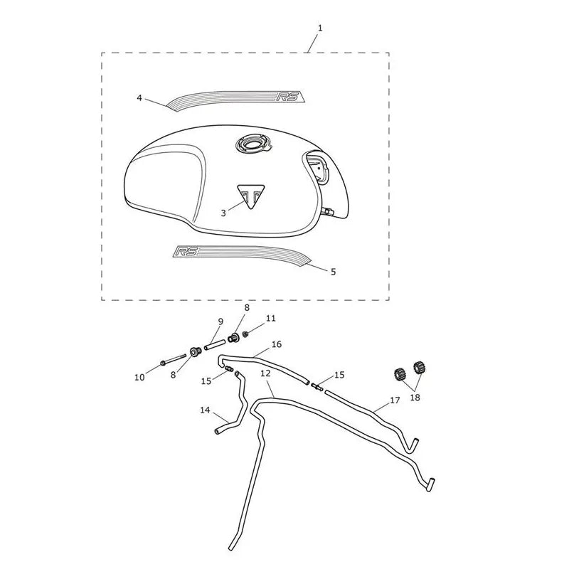 Réservoir Carburant Speed Twin 1200 RS Micro-Fiche