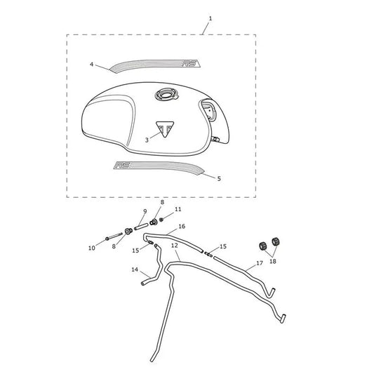 Réservoir Carburant Speed Twin 1200 RS Micro-Fiche