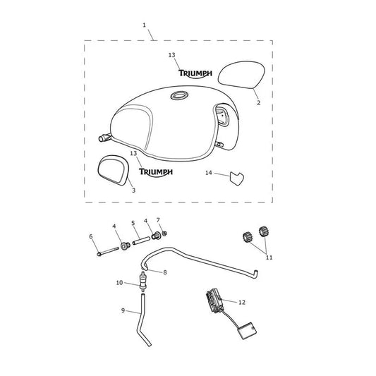 Réservoir Carburant Street Scrambler 900 VIN jusqu'au AB9836 Micro-Fiche