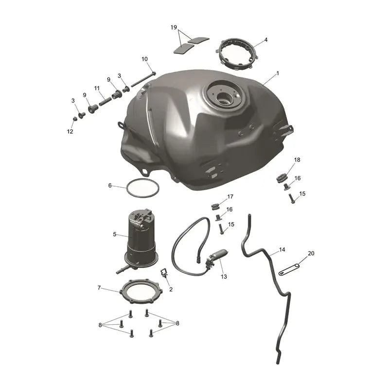 Réservoir Carburant Tiger Sport 800 Tour Micro-Fiche