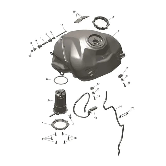 Réservoir Carburant Tiger Sport 800 Tour Micro-Fiche