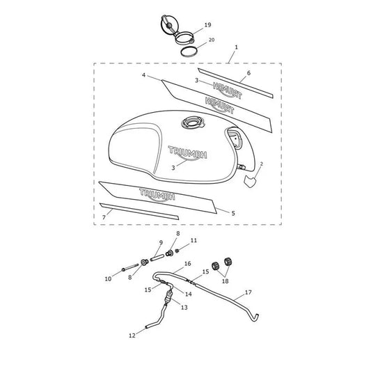 Réservoir Carburant V1 Speed Twin 1200 VIN AE2311 à CA0786 Micro-Fiche
