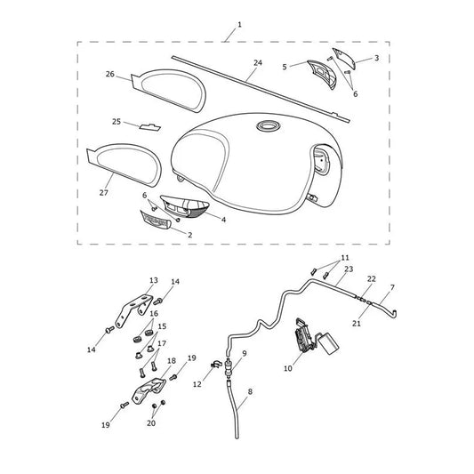 Réservoir Carburant V1 Bonneville Speedmaster VIN AC1201 à CM2411 Micro-Fiche