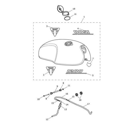 Réservoir Carburant V2 Speed Twin 1200 VIN AE2311 à CA0786 Micro-Fiche