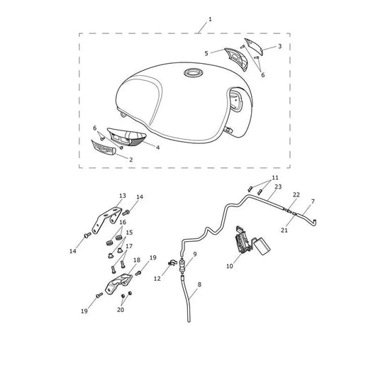 Réservoir Carburant V2 Bonneville Speedmaster VIN AC1201 à CM2411 Micro-Fiche