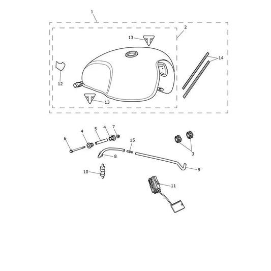 Réservoir Carburant V3 Speed Twin 900 VIN jusqu'au CB9309 Micro-Fiche