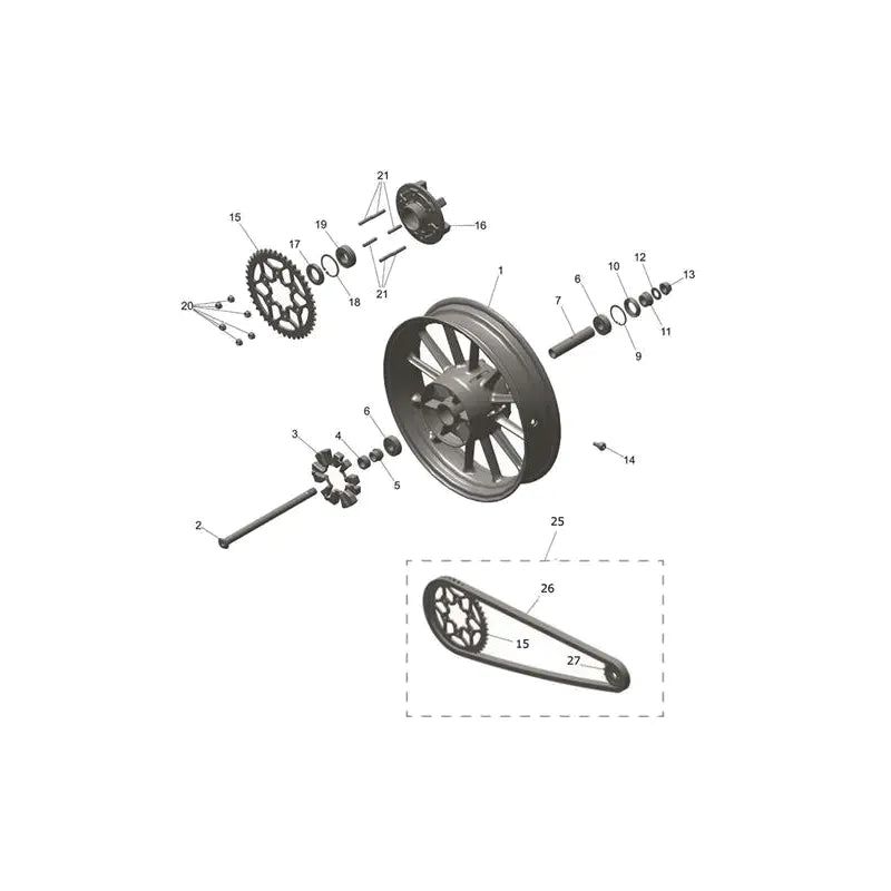 Roue Arrière Scrambler 400 X Micro-Fiche