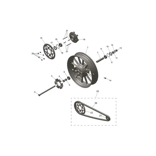 Roue Arrière Scrambler 400 X Micro-Fiche
