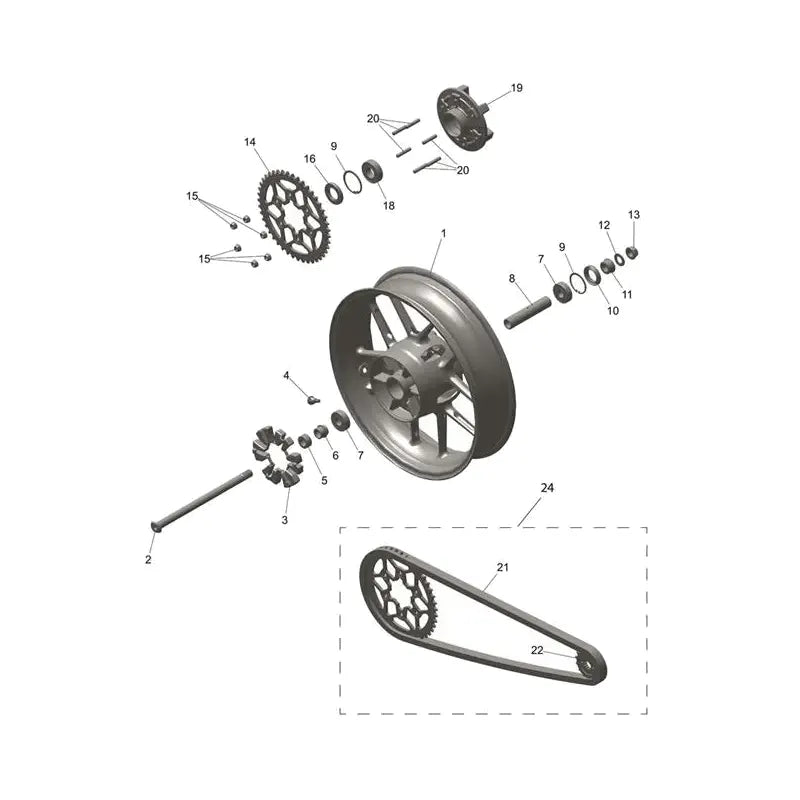 Roue Arrière Speed 400 Micro-Fiche