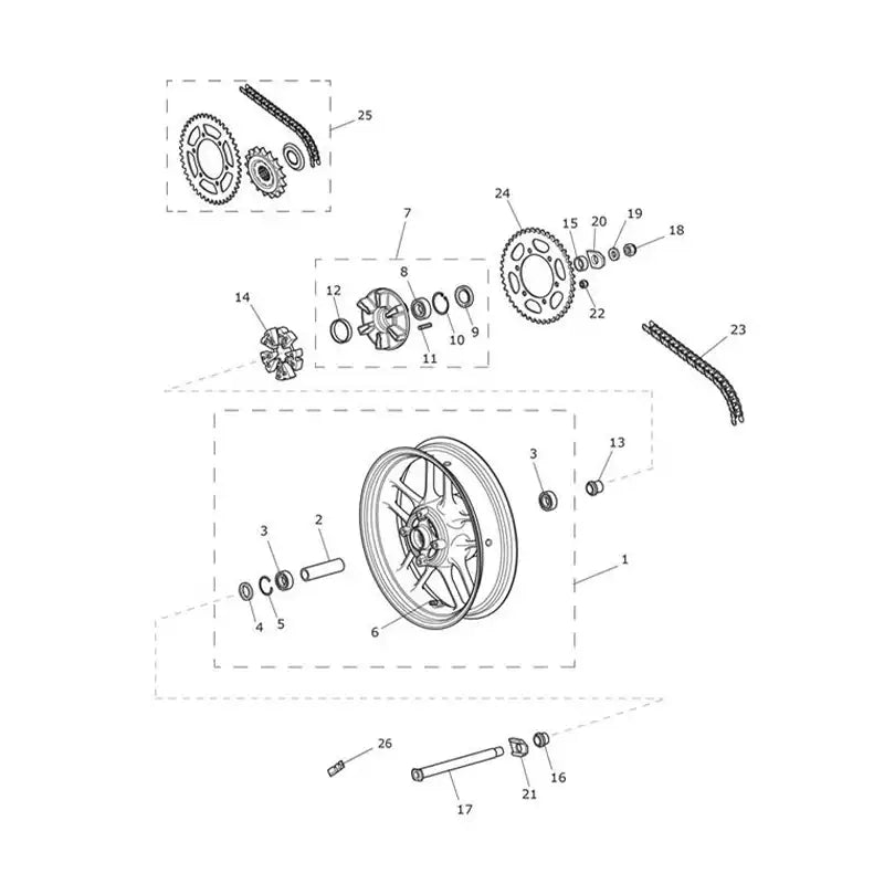 Roue Arrière et Transmission