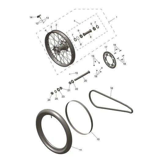 Roue Arrière TF 250-E Micro-Fiche