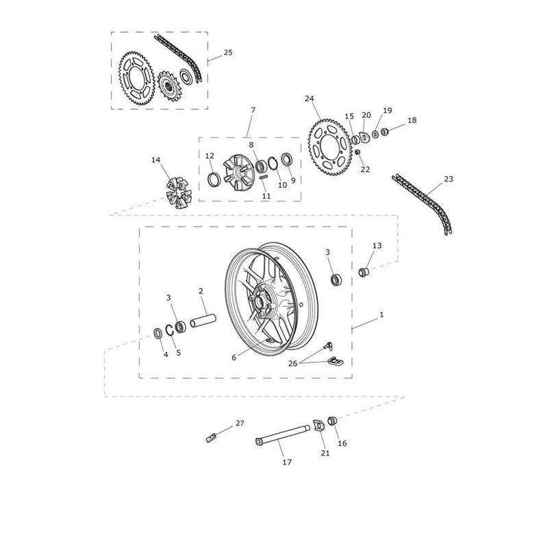 Roue Arrière Tiger 800 XRT (VIN 674842 à 855531) Micro-Fiche
