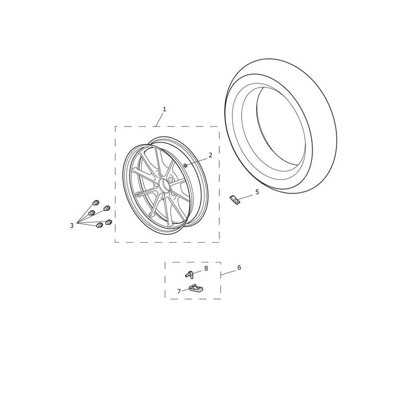 Roue Arrière Tiger Explorer XRT (VIN à partir de 740277) Micro-Fiche