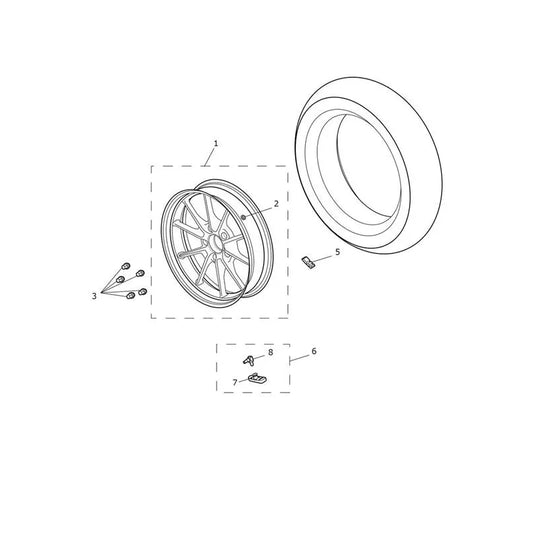 Roue Arrière Tiger Explorer XRT (VIN à partir de 740277) Micro-Fiche