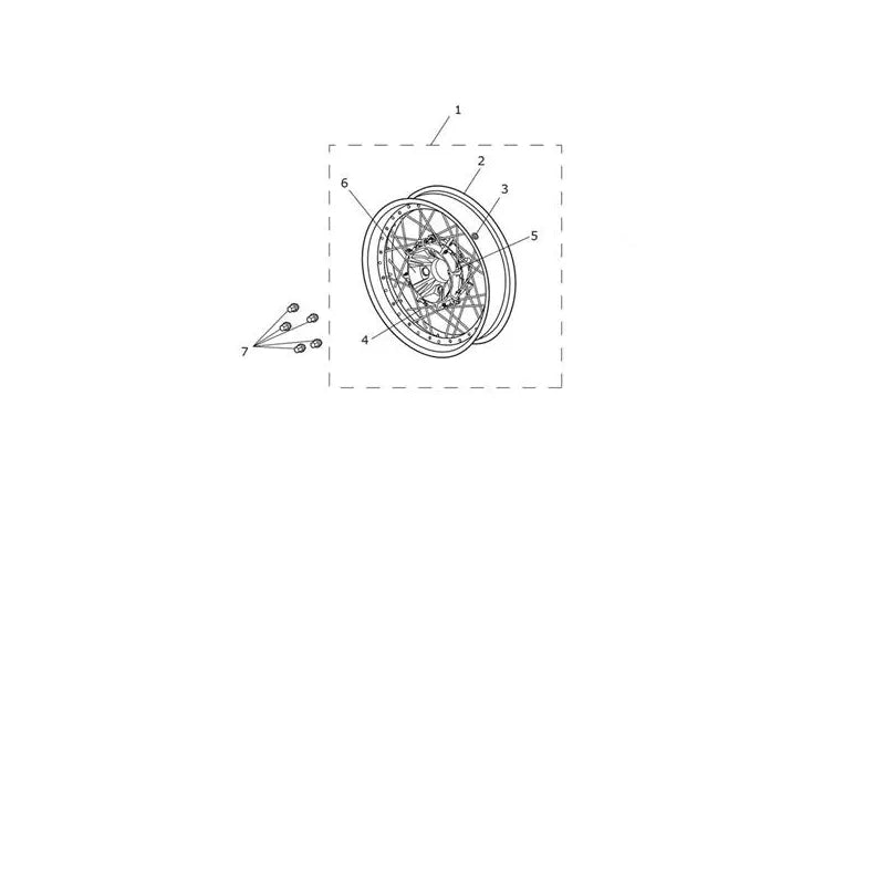 Roue Arrière Tiger Explorer XC (VIN jusqu’au 740276) Micro-Fiche
