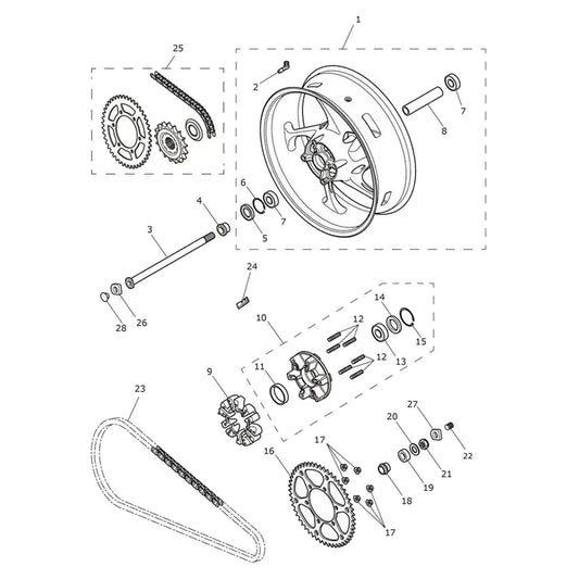 Roue Arrière Tiger Sport 660 à partir de CN4034 Micro-Fiche