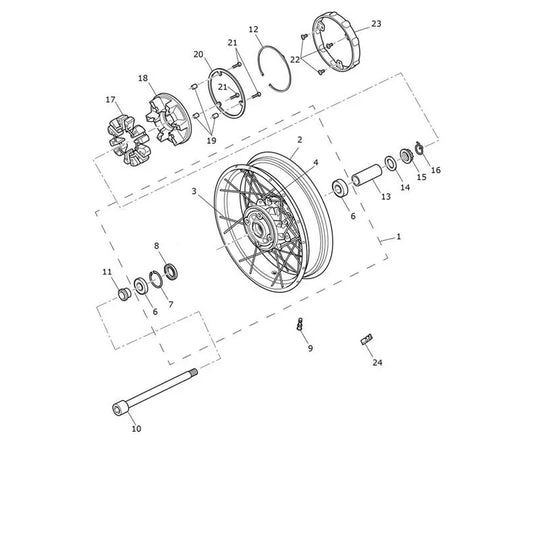Roue Arrière Tiger 1200 Desert Micro-Fiche
