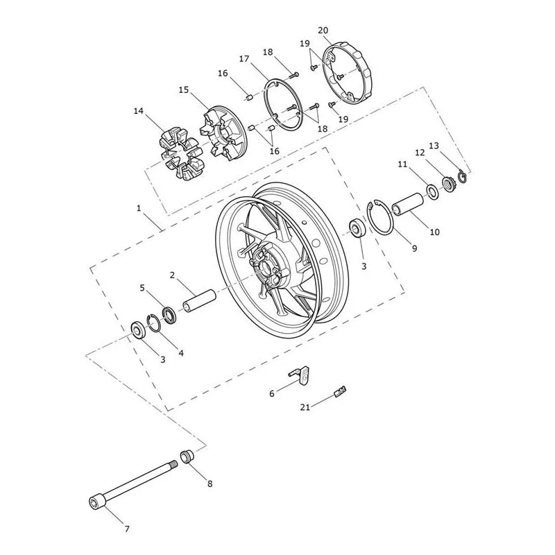 Roue Arrière Tiger 1200 GT Explorer Micro-Fiche