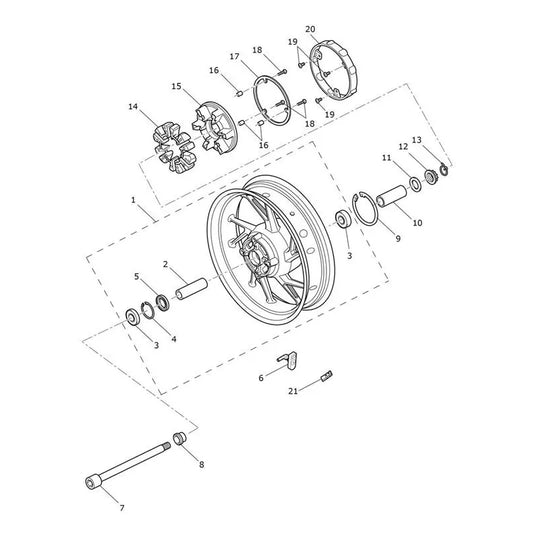 Roue Arrière Tiger 1200 GT Explorer Micro-Fiche