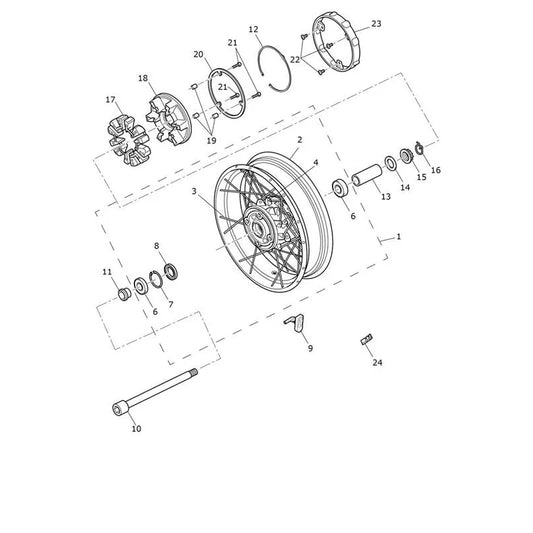 Roue Arrière Tiger 1200 Rally Explorer Micro-Fiche