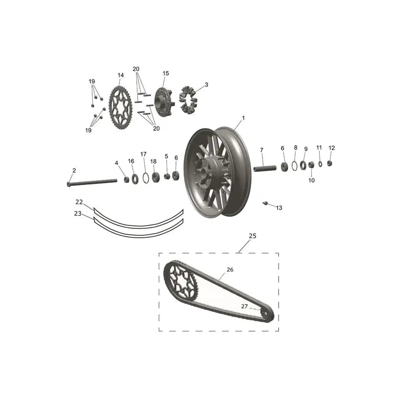 Roue Arrière Tracker 400 Micro-Fiche