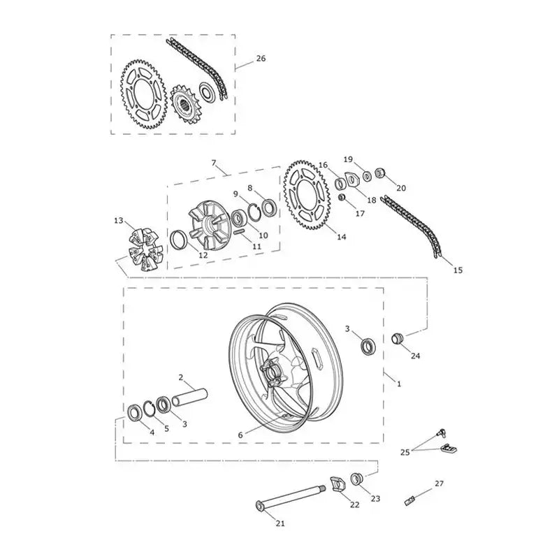 Roue Arrière et Transmission