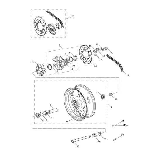 Roue Arrière et Transmission