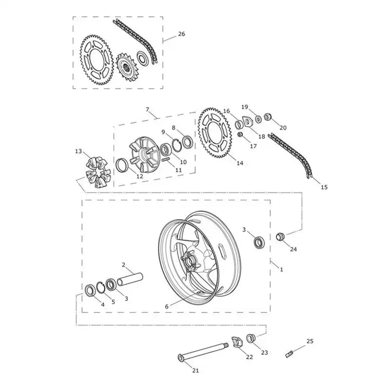 Roue Arrière et Transmission