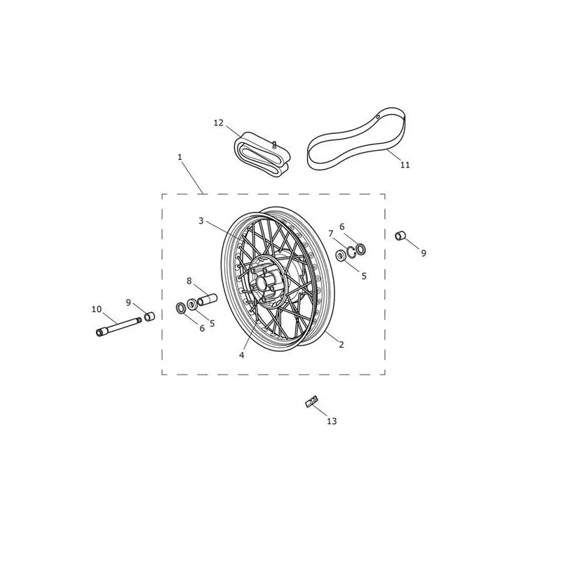 Roue Avant Bonneville Bobber VIN AC1196 à CM2396 Micro-Fiche