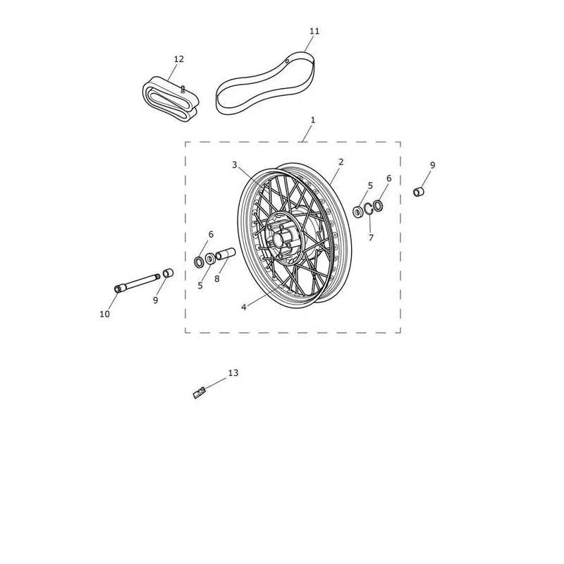Roue Avant Bonneville Bobber Black Micro-Fiche