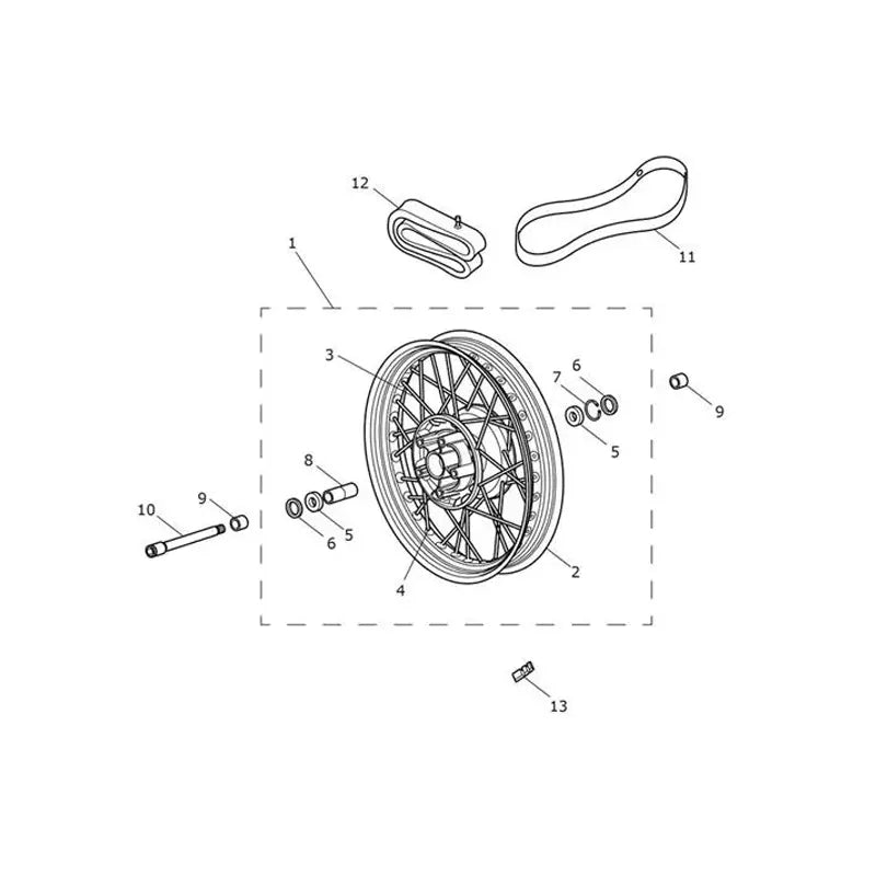 Roue Avant Bonneville Bobber VIN à partir de CM2397 Micro-Fiche