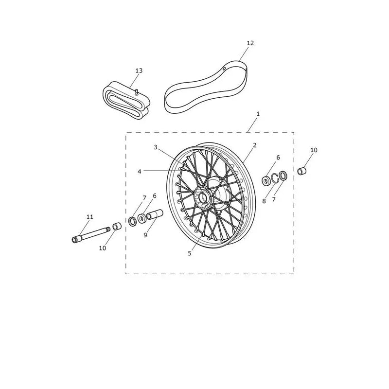 Roue Avant Bonneville T100 VIN AC5927 à CL9403 Micro-Fiche