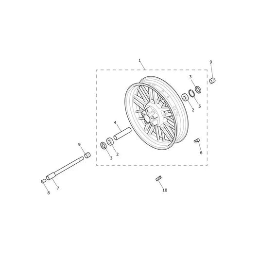Roue Avant Rocket 3 R Black Micro-Fiche