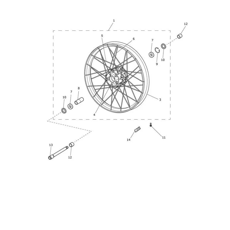 Roue Avant Scrambler 1200 XE VIN jusqu'au AC8498 Micro-Fiche