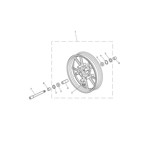 Roue Avant Speed Triple 1050 VIN 461332 à 735437 Micro-Fiche