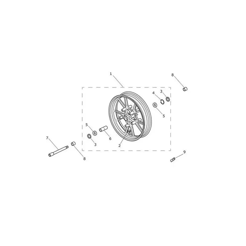 Roue Avant Speed Triple 1050 S VIN 735438 à 867684 Micro-Fiche