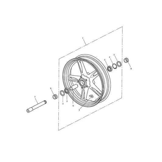 Roue Avant (VIN jusqu'au 333178) Speed Triple 1050 Micro-Fiche