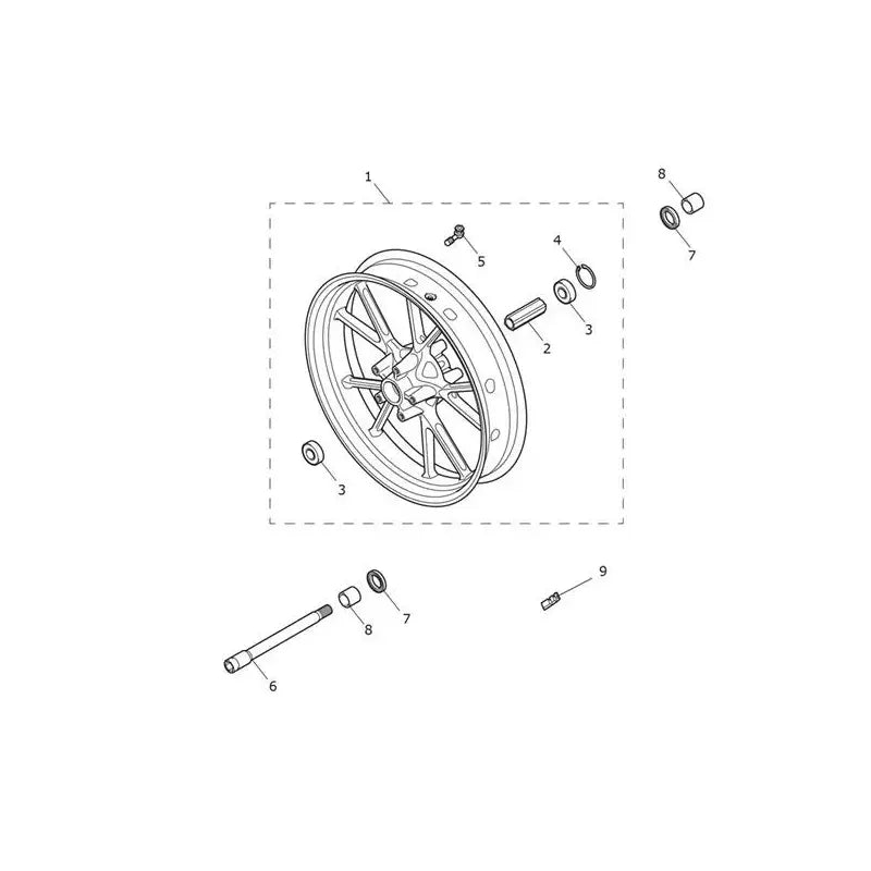 Roue Avant Speed Triple 1200 RS VIN jusqu'au CD3147 Micro-Fiche